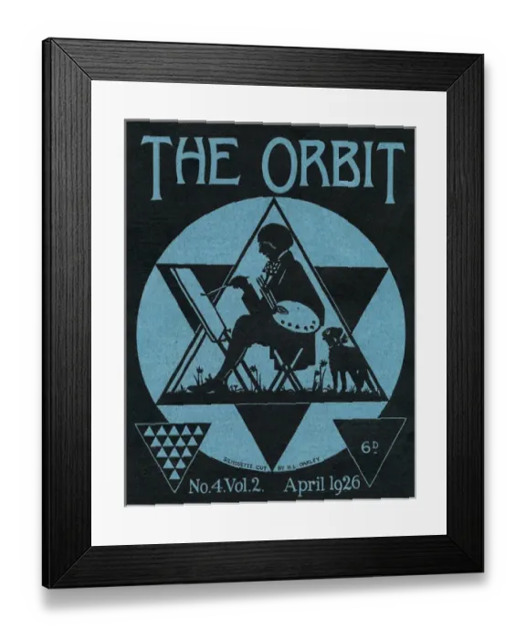 Framed Print : Silhouette cover design for The Orbit magazine Framed Print : Silhouette cover design for The Orbit magazine