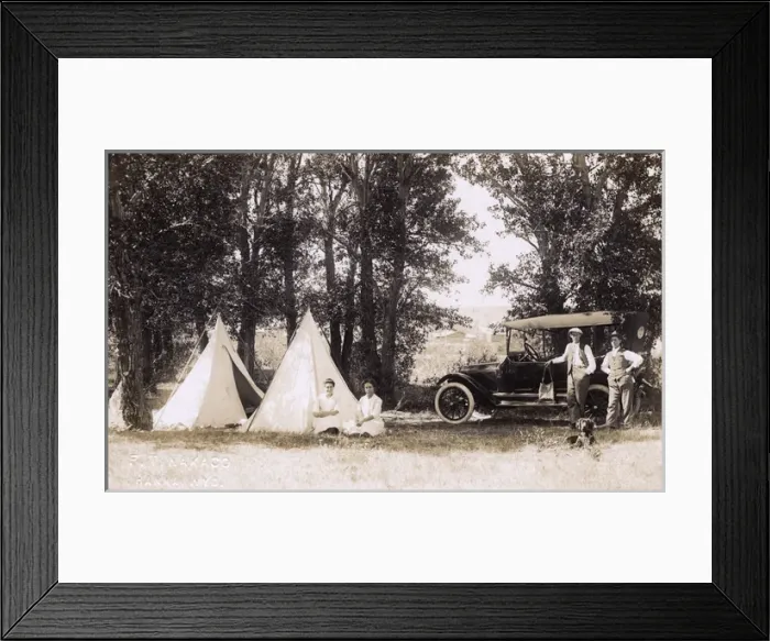 Framed Print : People camping, Hanna, Wyoming, USA Framed Print : People camping, Hanna, Wyoming, USA