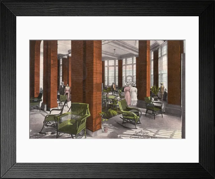 Framed Print : Sun Parlour of Nueces Hotel, Corpus Christi, Texas, USA Framed Print : Sun Parlour of Nueces Hotel, Corpus Christi, Texas, USA