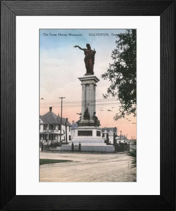 Framed Print : Texas Heroes Monument, Galveston, Texas, USA Framed Print : Texas Heroes Monument, Galveston, Texas, USA