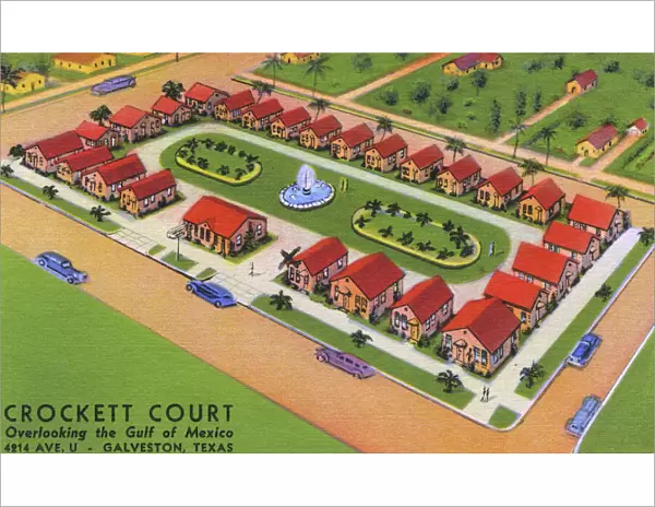 Crockett Court, Galveston, Texas, USA