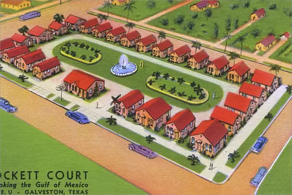 Crockett Court, Galveston, Texas, USA
