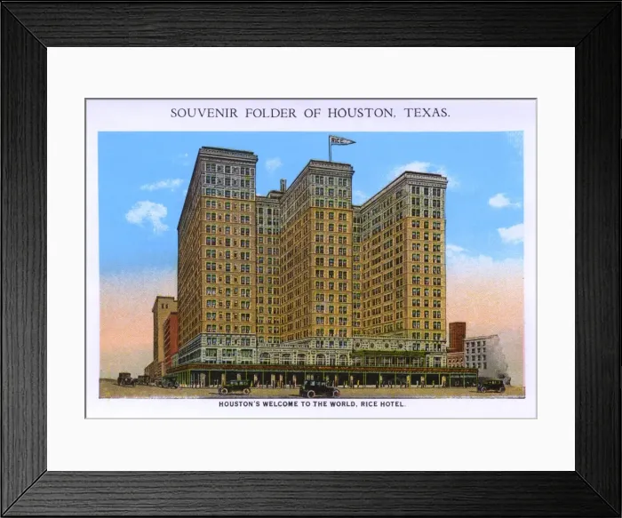 Framed Print : Rice Hotel, Houston, Texas, USA Framed Print : Rice Hotel, Houston, Texas, USA