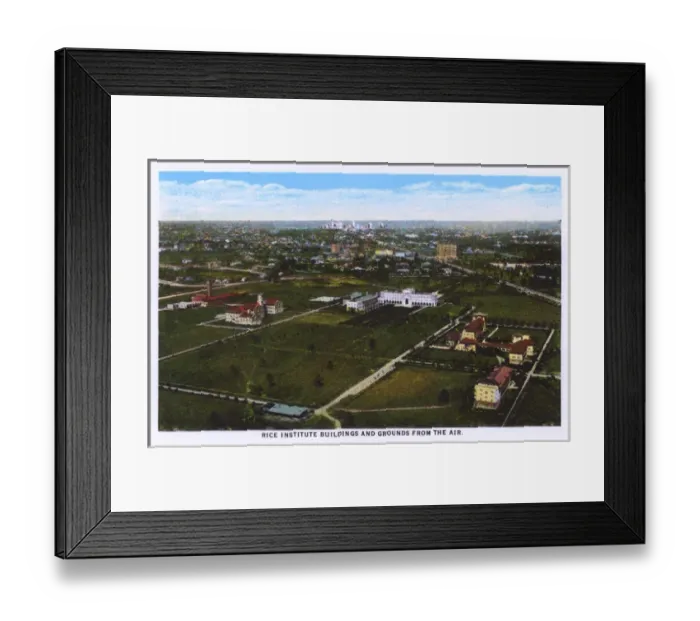 Framed Print : Aerial view, Rice Institute, Houston, Texas, USA Framed Print : Aerial view, Rice Institute, Houston, Texas, USA