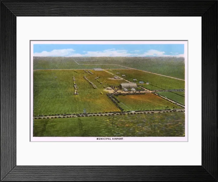 Framed Print : Aerial view, Municipal Airport, Houston, Texas, USA Framed Print : Aerial view, Municipal Airport, Houston, Texas, USA