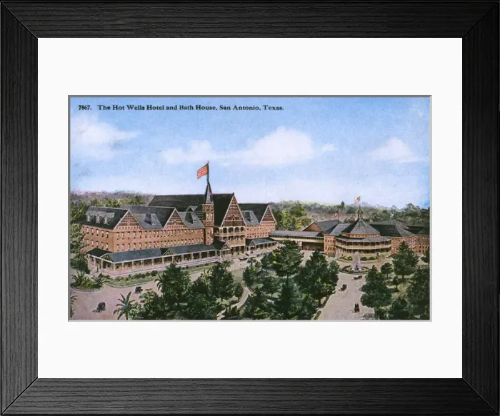Framed Print : Hot Wells Hotel and Bath House, San Antonio, Texas, USA Framed Print : Hot Wells Hotel and Bath House, San Antonio, Texas, USA