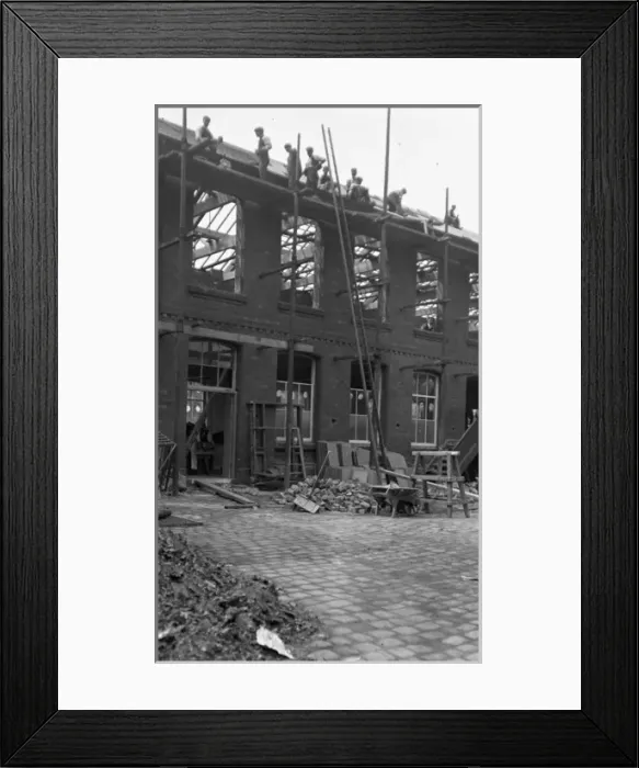 Framed Print : Rebuilding the hat factory trimming room Framed Print : Rebuilding the hat factory trimming room