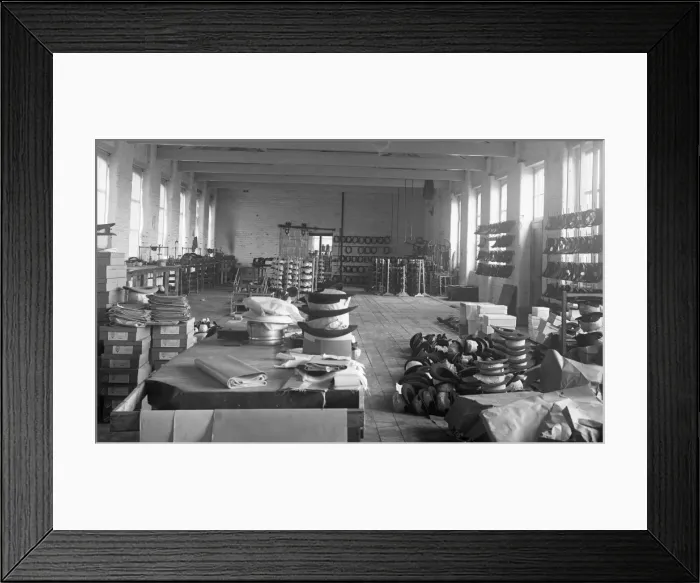 Framed Print : Hat factory finishing room Framed Print : Hat factory finishing room