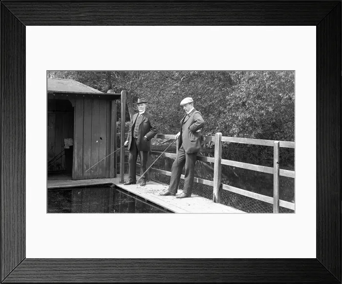 Framed Print : Edwardian gentlemen with fishing rods Framed Print : Edwardian gentlemen with fishing rods
