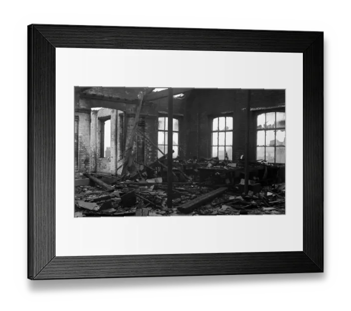 Framed Print : Fire scene in hat factory Framed Print : Fire scene in hat factory