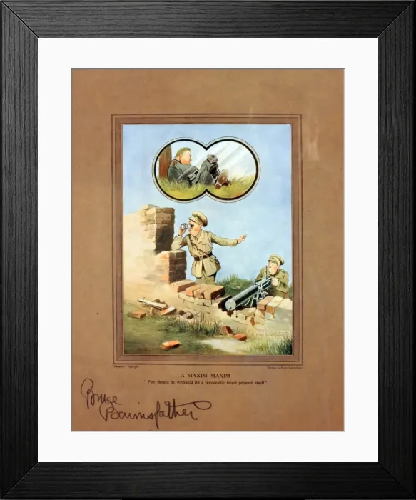 Framed Print : Bruce Bairnsfather cartoon, Maxim Maxim Framed Print : Bruce Bairnsfather cartoon, Maxim Maxim