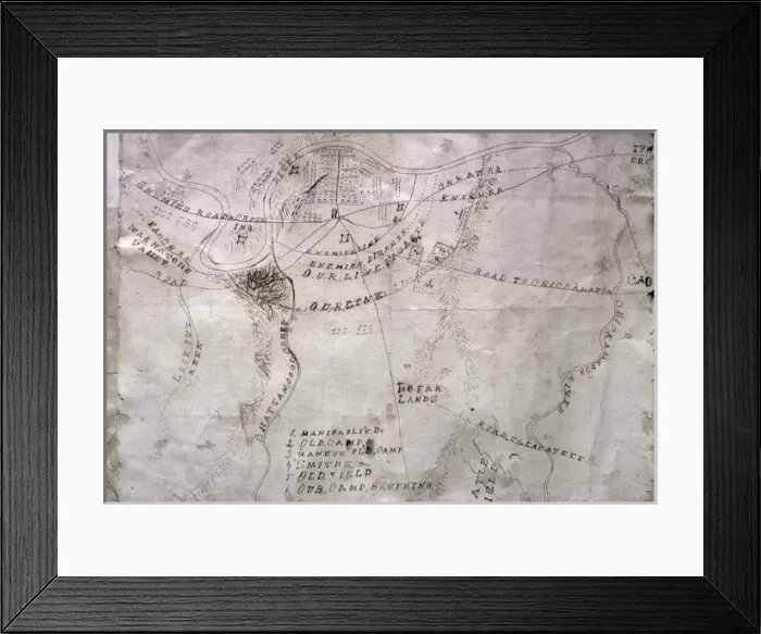 Framed Print : Battle of Chickamauga 1863 Framed Print : Battle of Chickamauga 1863