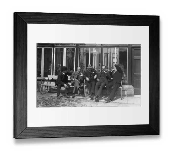 Framed Print : Group of men in conversation