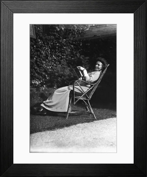 Framed Print : Miss Nash in the garden Framed Print : Miss Nash in the garden