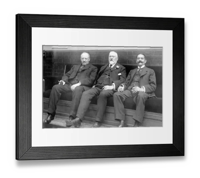 Framed Print : Three men in billiard room Framed Print : Three men in billiard room