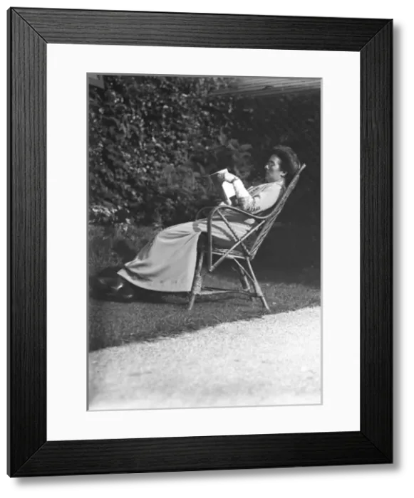 Framed Print : Miss Nash in the garden Framed Print : Miss Nash in the garden