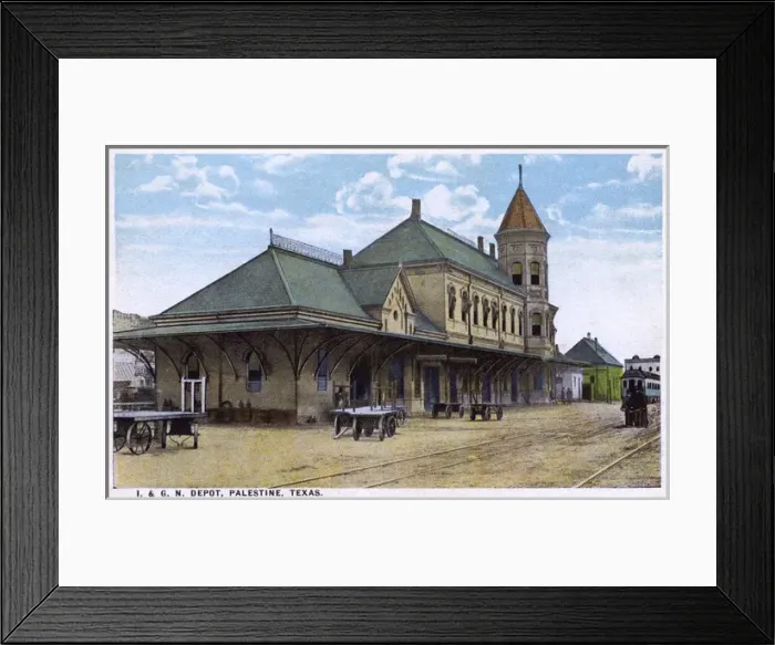 Framed Print : I&GN railroad depot, Palestine, Texas, USA Framed Print : I&GN railroad depot, Palestine, Texas, USA