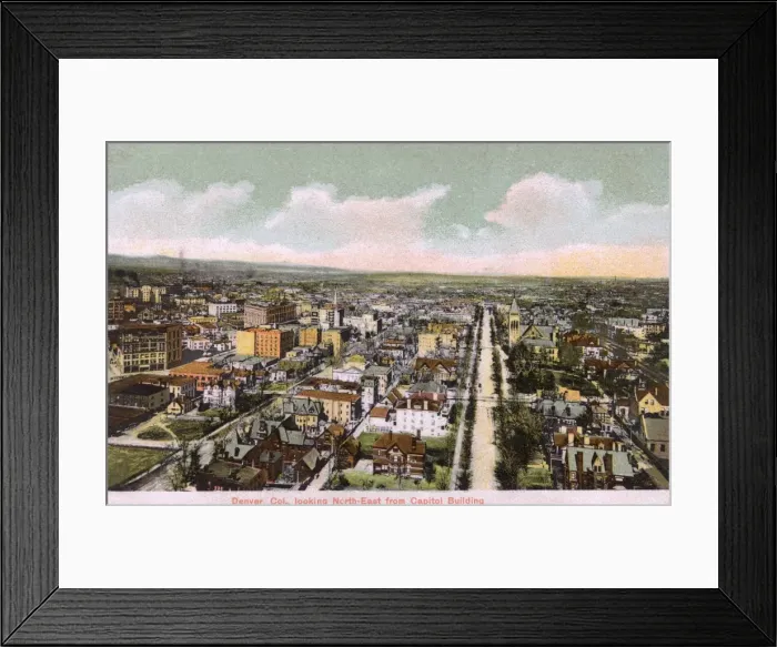 Framed Print : General view of Denver, Colorado, USA Framed Print : General view of Denver, Colorado, USA