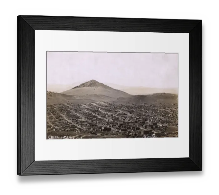 Framed Print : Aerial view of Cripple Creek, Colorado, USA Framed Print : Aerial view of Cripple Creek, Colorado, USA