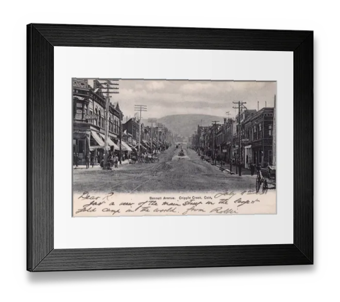 Framed Print : Bennett Avenue, Cripple Creek, Colorado, USA