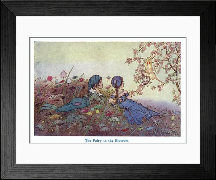 Framed Print : The Fairy in the Blossom Framed Print : The Fairy in the Blossom