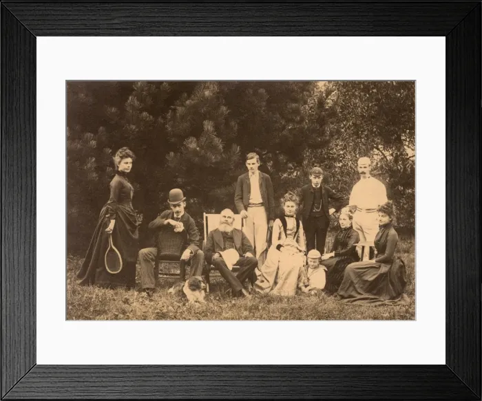 Framed Print : Tennis party, c. 1880s Framed Print : Tennis party, c. 1880s