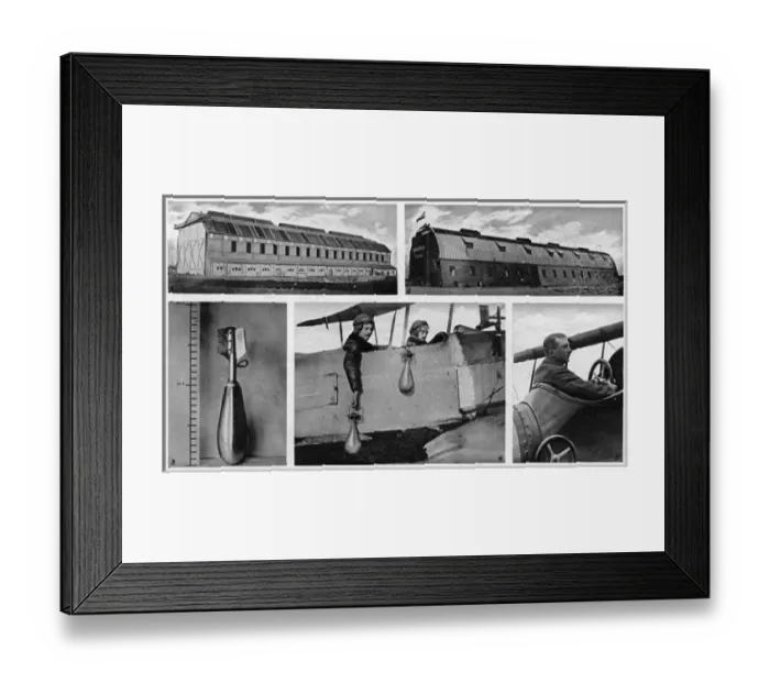 Framed Print : WW1 - Primitive Royal Air Force Bombers and Hangars Framed Print : WW1 - Primitive Royal Air Force Bombers and Hangars