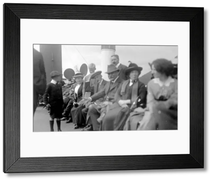 Framed Print : Edwardian boat passengers Framed Print : Edwardian boat passengers