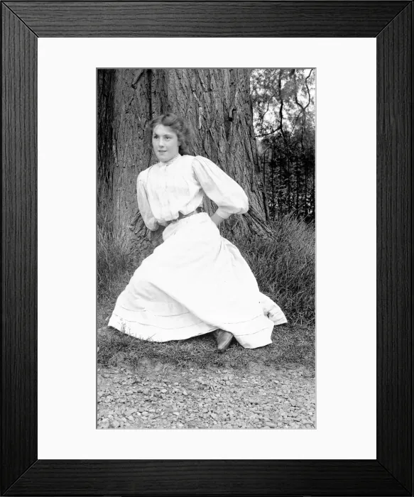 Framed Print : Girl by tree, Ellesmere, Shropshire Framed Print : Girl by tree, Ellesmere, Shropshire