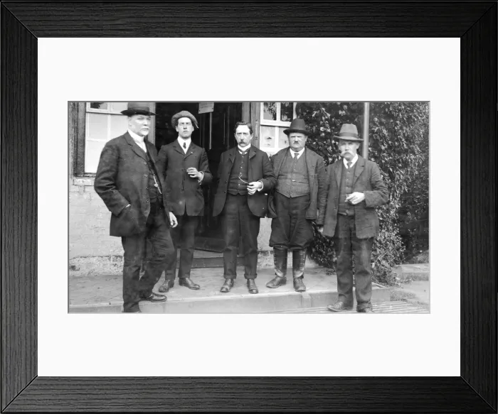 Framed Print : Group outside Ellesmere Bowling Green, Shropshire Framed Print : Group outside Ellesmere Bowling Green, Shropshire