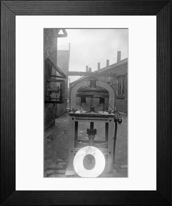 Framed Print : Brim Press machine at hatworks Framed Print : Brim Press machine at hatworks
