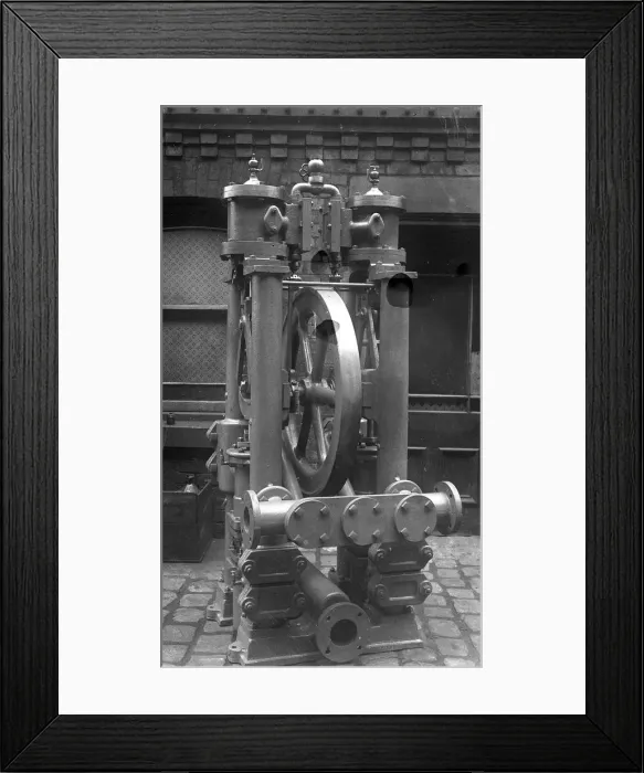 Framed Print : Fire pump for Battersbys hat factory in Stockport in June 1906 Framed Print : Fire pump for Battersbys hat factory in Stockport in June 1906