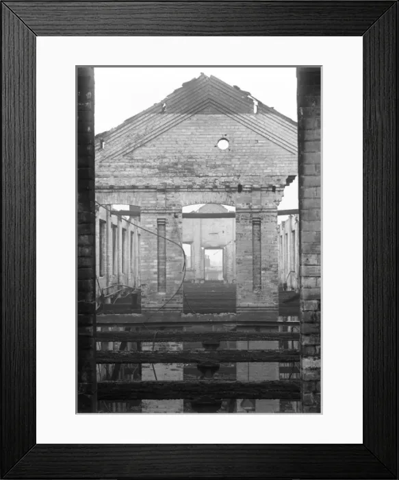 Framed Print : Hat factory after fire Framed Print : Hat factory after fire