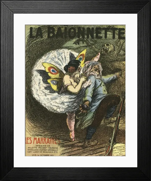Framed Print : Front cover, La Baionnette, WW1 Framed Print : Front cover, La Baionnette, WW1