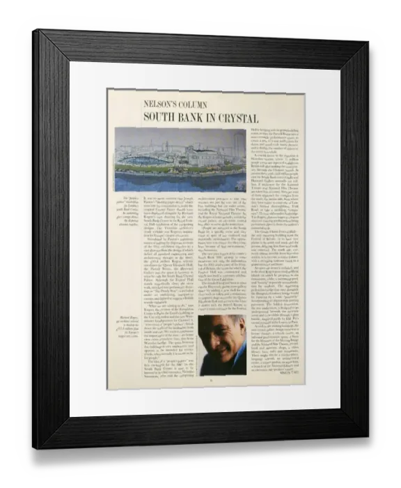 Framed Print : The South Bank in London Framed Print : The South Bank in London