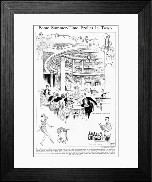 Framed Print : Cabaret at Londons newest dansant, the CafÚáñe Paris in Coventry Street