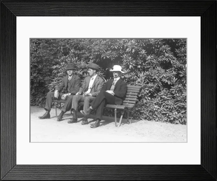 Framed Print : Three men on a bench Framed Print : Three men on a bench