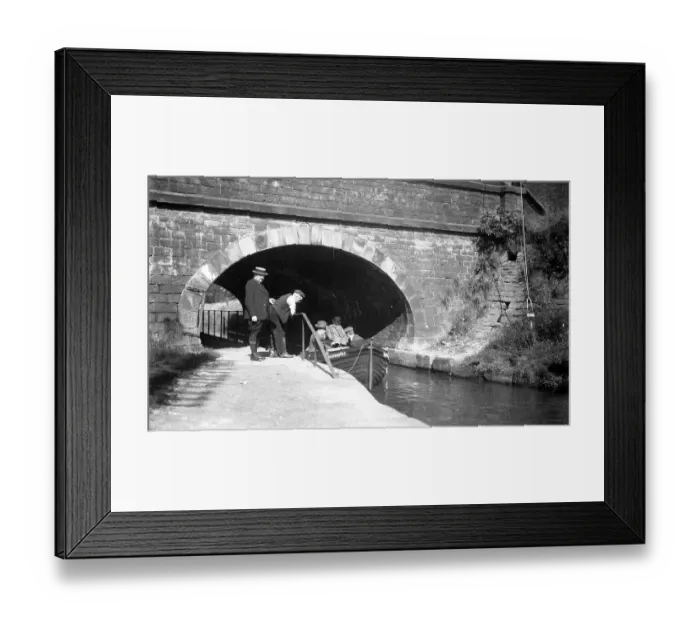 Framed Print : Edwardian canal scene with rowing boat Framed Print : Edwardian canal scene with rowing boat