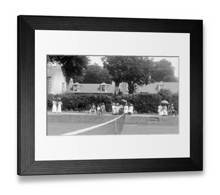 Framed Print : Audience at an Edwardian tennis match Framed Print : Audience at an Edwardian tennis match
