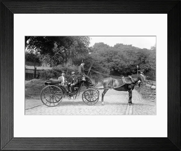 Framed Print : Bunkers Hill, Cheshire, with Edwin Child and his son Framed Print : Bunkers Hill, Cheshire, with Edwin Child and his son