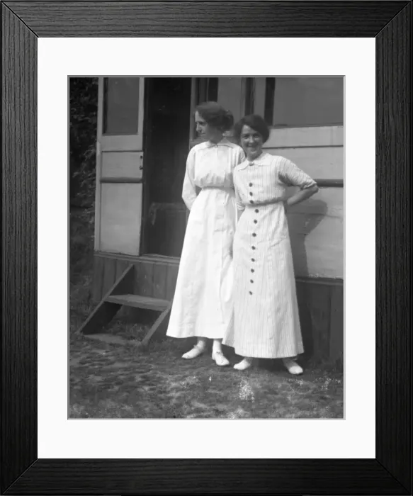 Framed Print : Two ladies at tennis tournament Framed Print : Two ladies at tennis tournament
