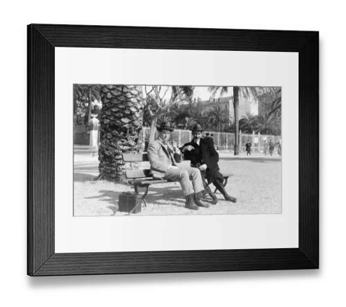 Framed Print : Two men outside Hotel Grey D Albion, Cannes Framed Print : Two men outside Hotel Grey D Albion, Cannes