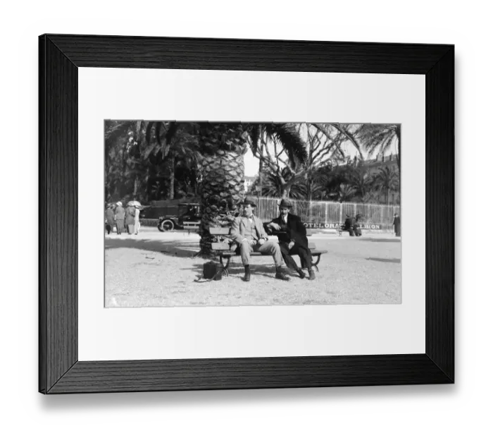 Framed Print : Two men outside Hotel Grey D Albion, Cannes Framed Print : Two men outside Hotel Grey D Albion, Cannes