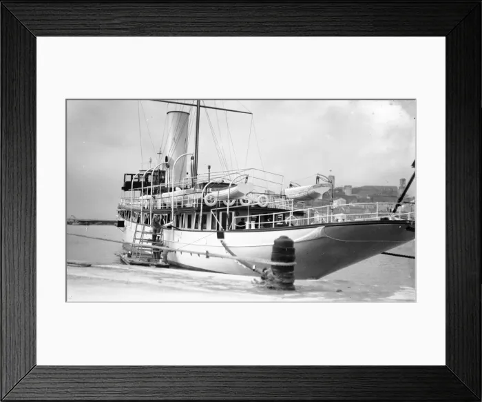 Framed Print : Steam yacht in Cannes harbour Framed Print : Steam yacht in Cannes harbour
