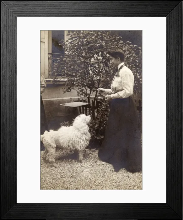 Framed Print : Woman with Poodle Framed Print : Woman with Poodle