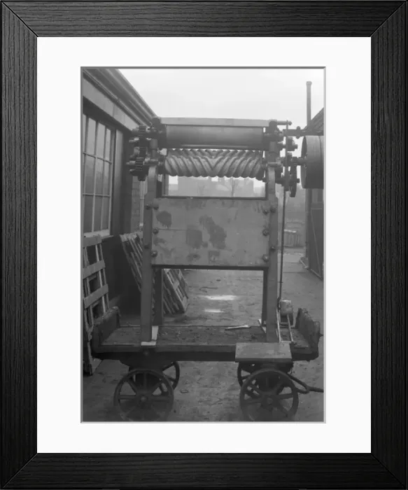 Framed Print : Belgian machine at Battersbys hatworks Framed Print : Belgian machine at Battersbys hatworks
