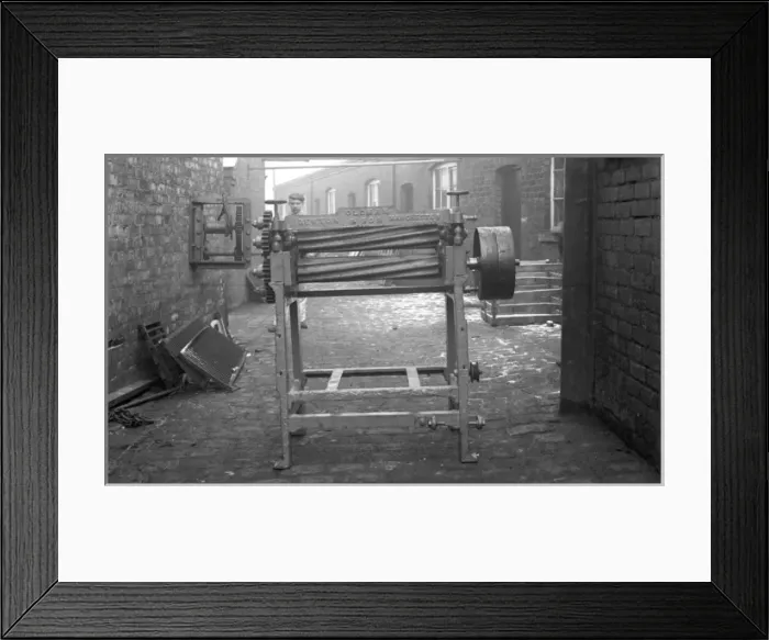 Framed Print : Strimping Machine at Battersbys hatworks Framed Print : Strimping Machine at Battersbys hatworks