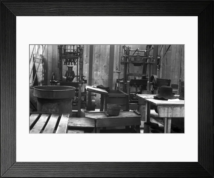 Framed Print : Blocking shop at Battersbys hatworks Framed Print : Blocking shop at Battersbys hatworks