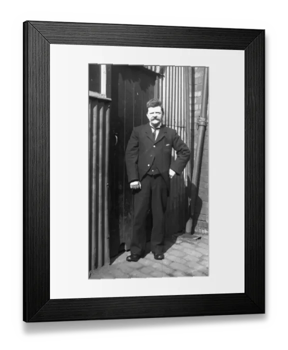 Framed Print : Hatworks employee at Battersbys factory Framed Print : Hatworks employee at Battersbys factory
