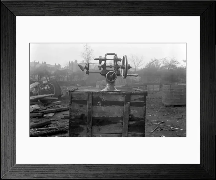 Framed Print : Body pounding machine at Battersbys hatworks Framed Print : Body pounding machine at Battersbys hatworks